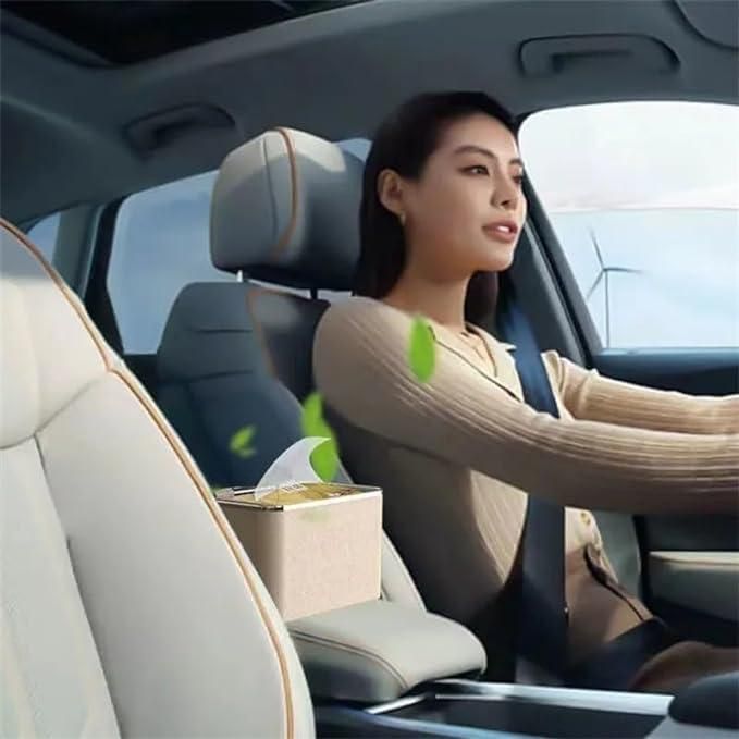 Car Armrest Storage Box with Dual Cup Holders