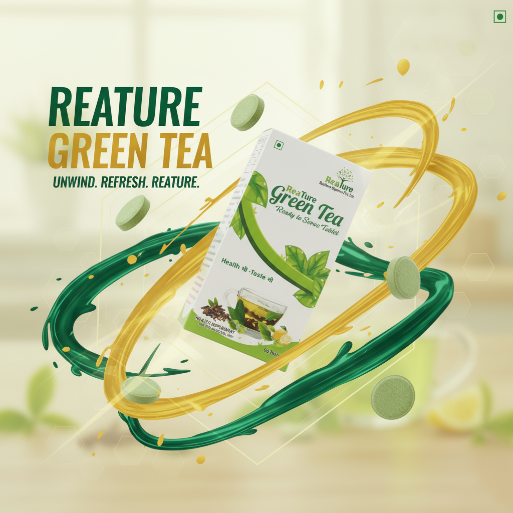 Unique REATURE GREEN TEA Banner