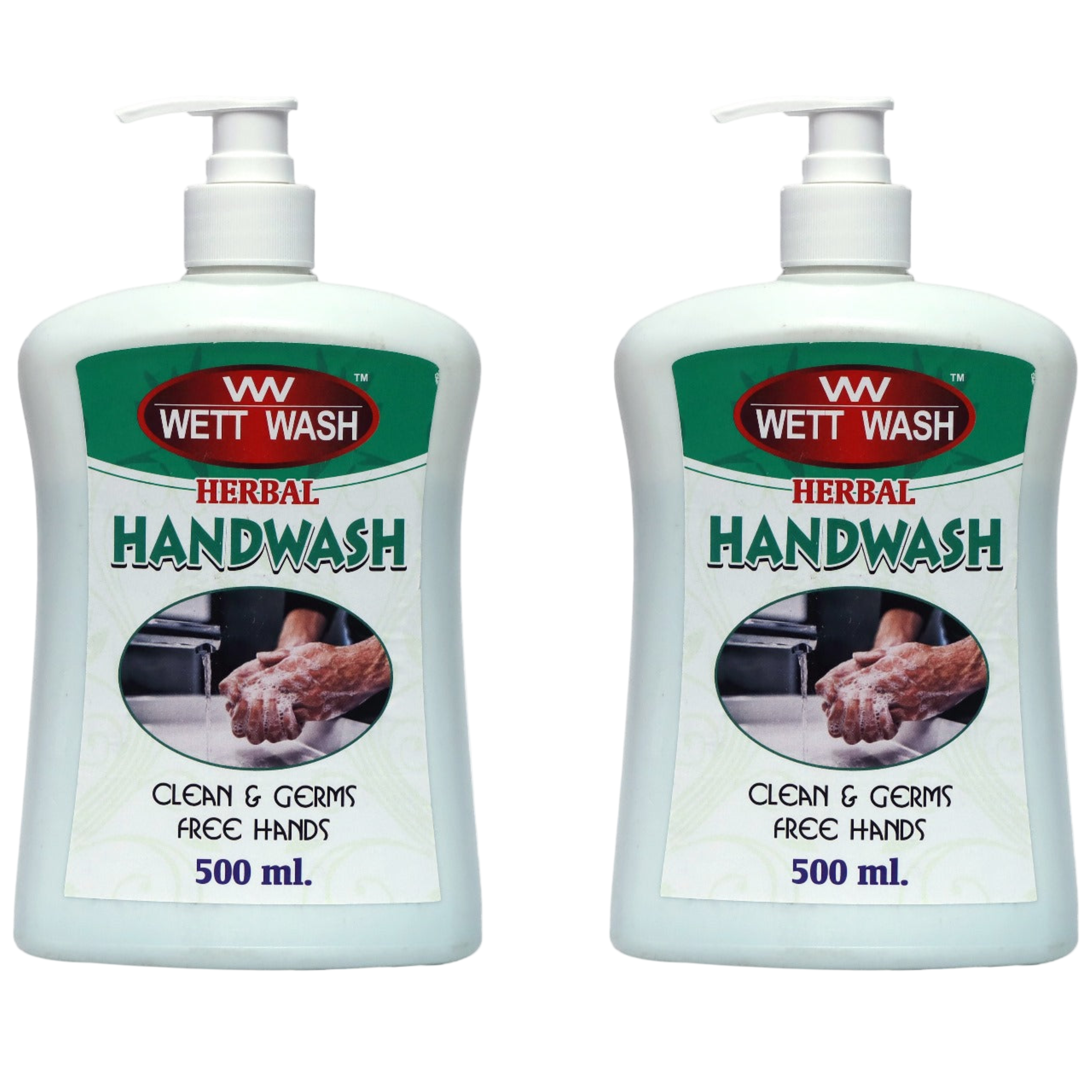 Wett Wash Herbal Handwash – 500ml | Germ Protection | Soft & Moisturizing Formula