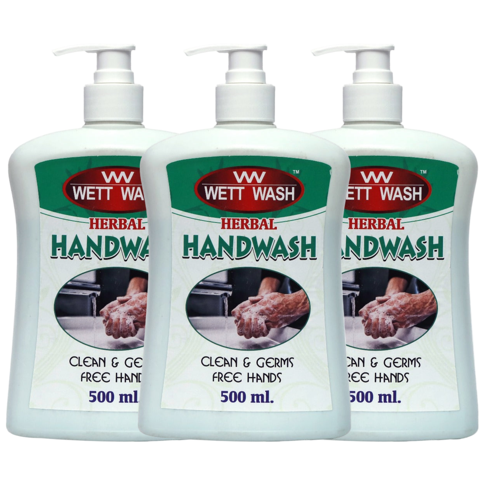 Wett Wash Herbal Handwash – 500ml | Germ Protection | Soft & Moisturizing Formula