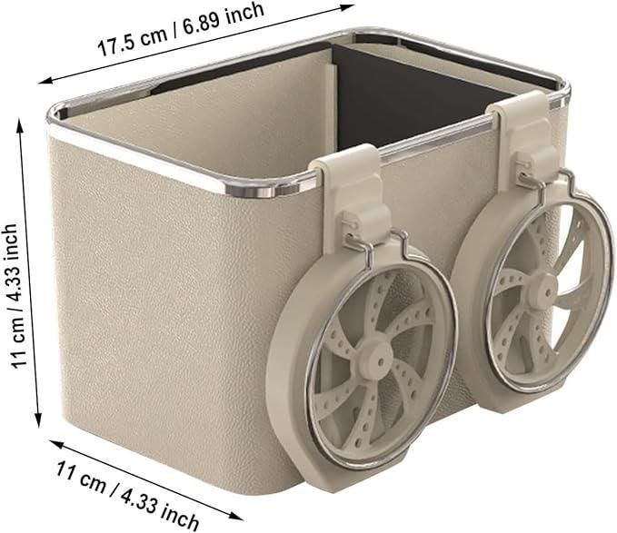 Car Armrest Storage Box with Dual Cup Holders
