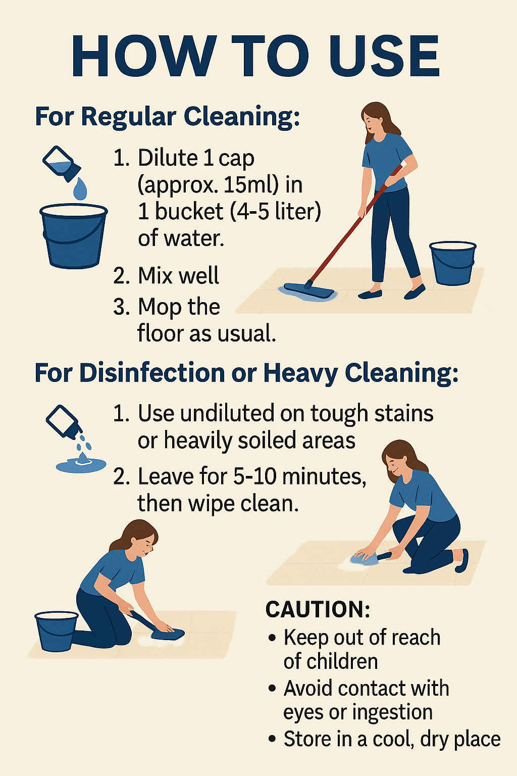 Ideal Cleaning Floor Cleaner White