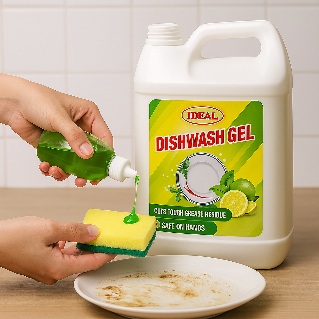 Ideal Dishwash Gel – Tough on Grease, Gentle on Hands (5L)
