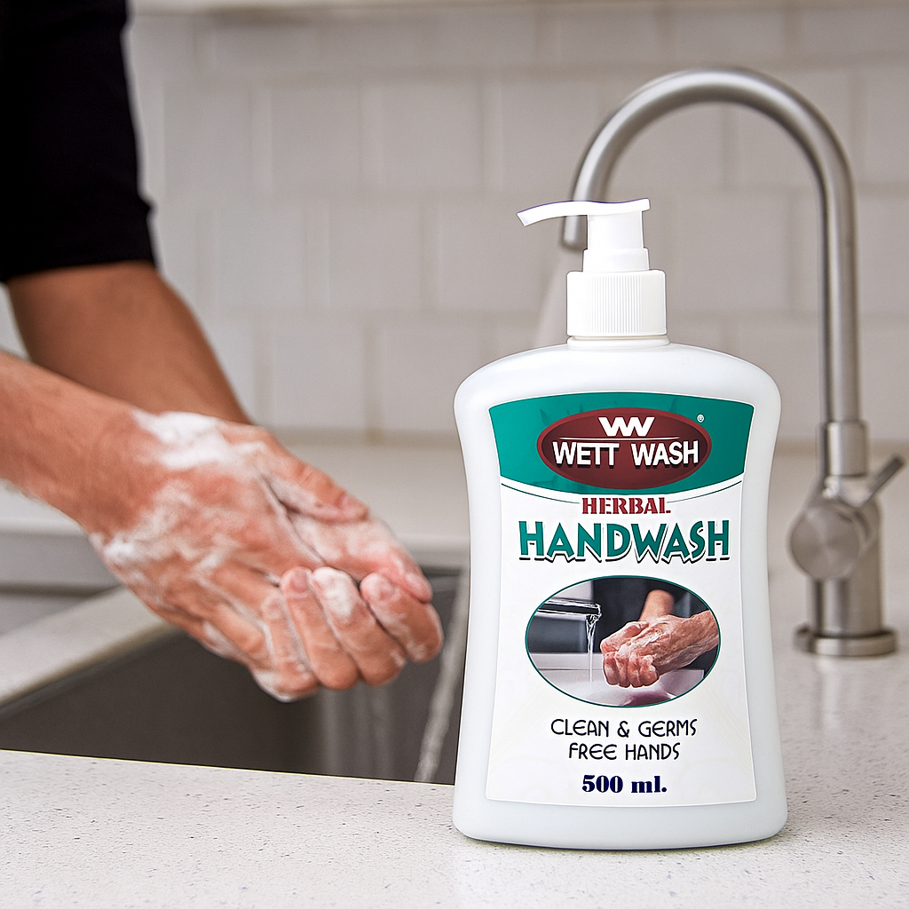 Wett Wash Herbal Handwash – 500ml | Germ Protection | Soft & Moisturizing Formula