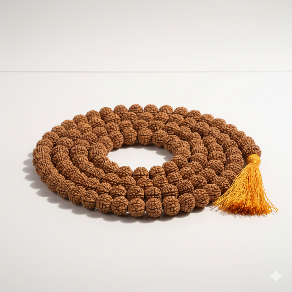5 Mukhi Rudraksha Mala – Timeless Elegance for Spiritual Practice