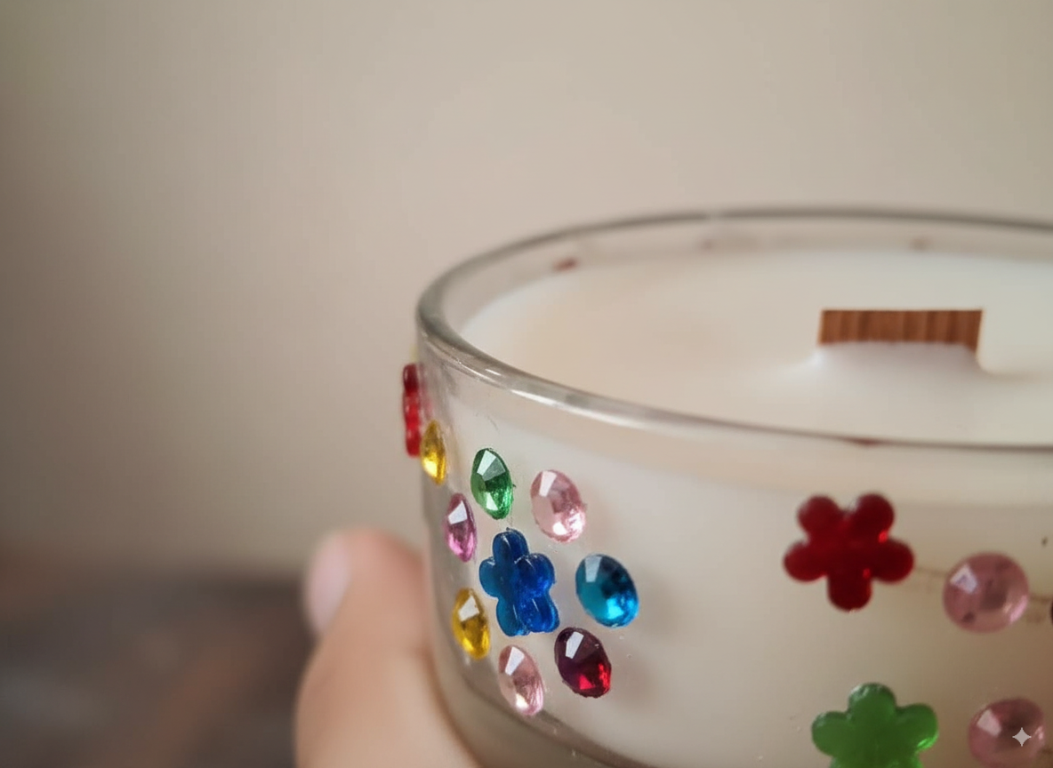 Mayura Jar Candle – Handmade Soy Wax with Wooden Wick