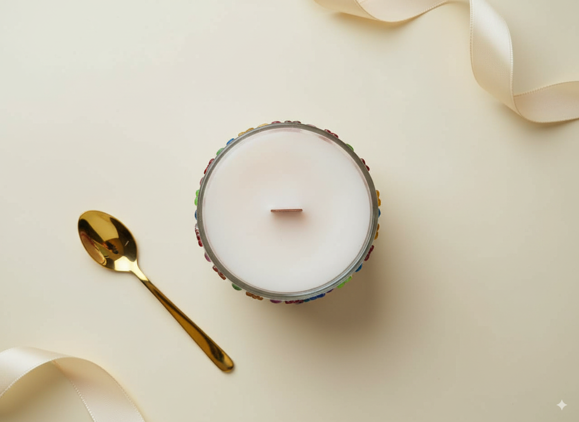 Mayura Jar Candle – Handmade Soy Wax with Wooden Wick