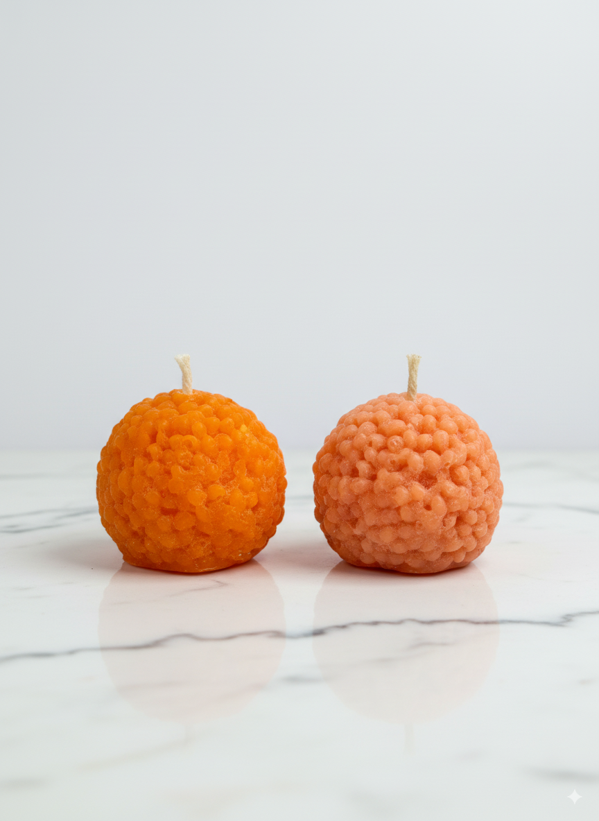 Sukhaprasāda Glow Candle – Sweet Vibes, No Calories ✨🟠
