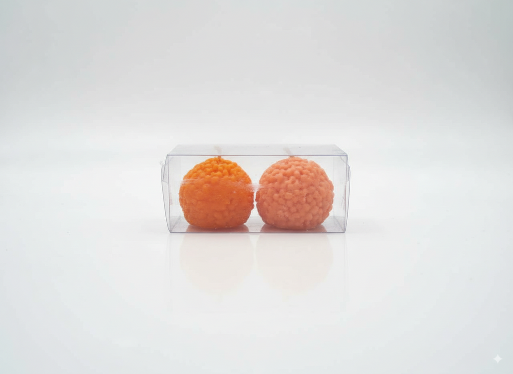 Sukhaprasāda Glow Candle – Sweet Vibes, No Calories ✨🟠