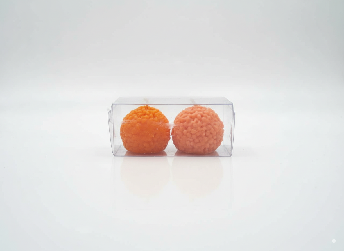 Sukhaprasāda Glow Candle – Sweet Vibes, No Calories ✨🟠