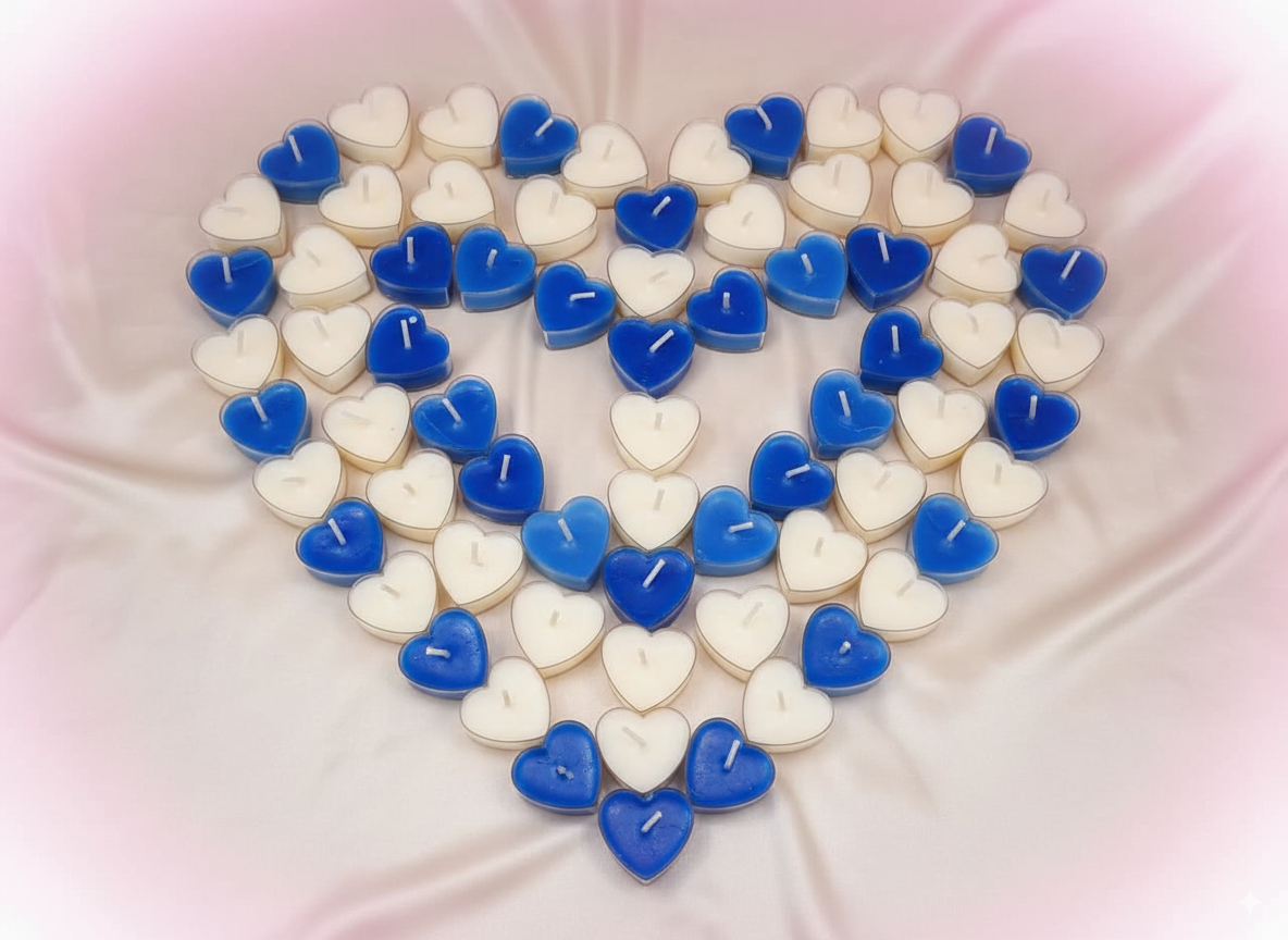 Dipikamanih – Aesthetic Blue & White Tealight Candles