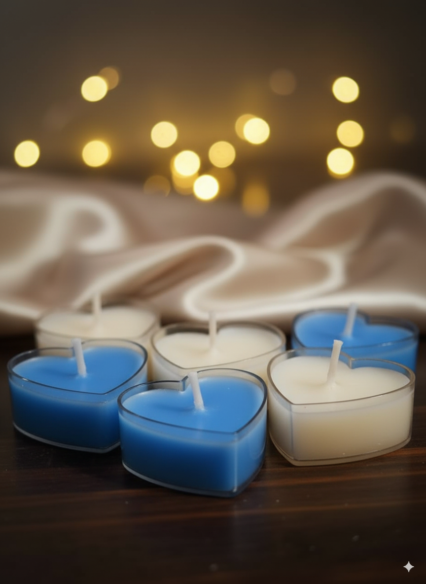 Dipikamanih – Aesthetic Blue & White Tealight Candles