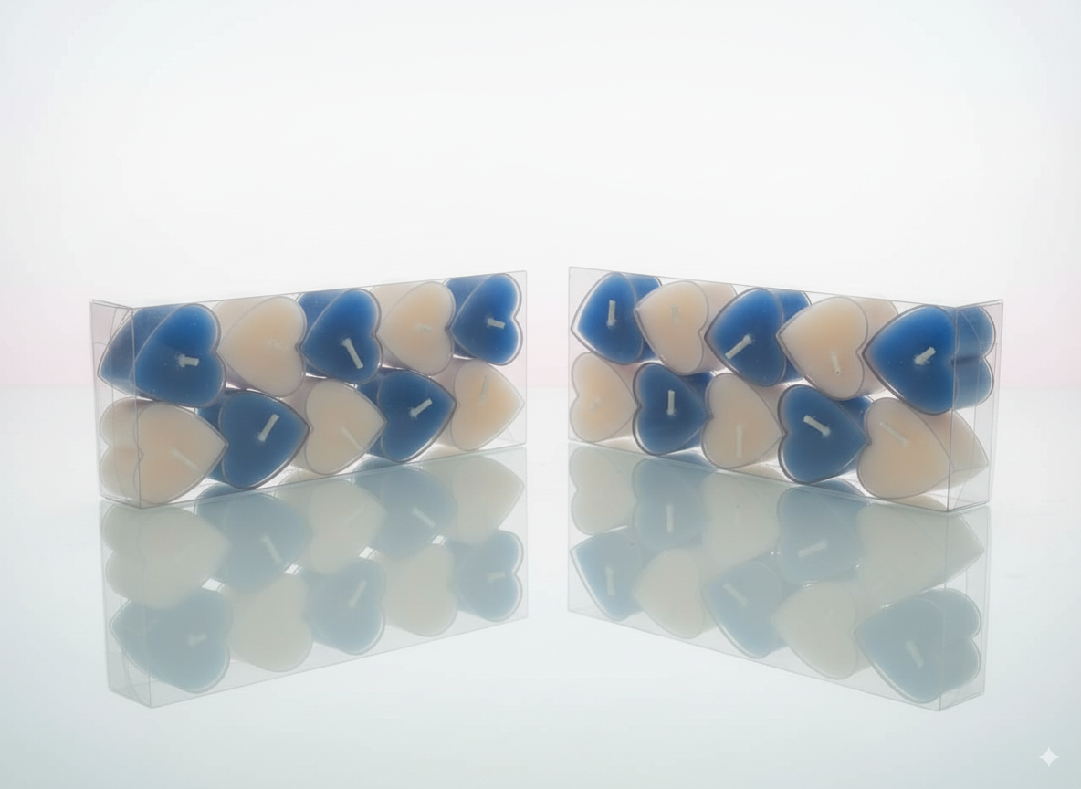 Chill Glow Tealight Pack – White & Blue Vibes (10 pcs)