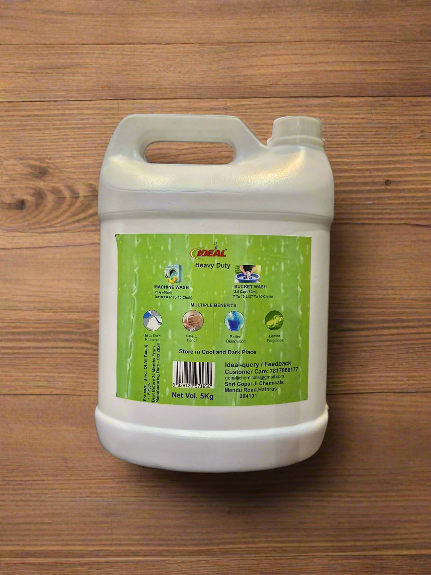 Ideal Wett Wash Liquid Detergent 5L - Powerful Stain Removal & Fabric Care