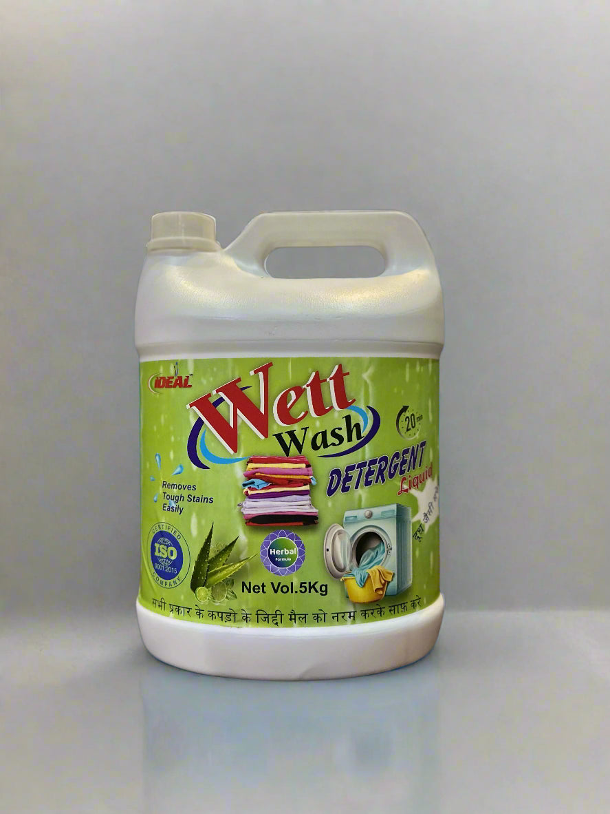 Ideal Wett Wash Liquid Detergent 5L - Powerful Stain Removal & Fabric Care