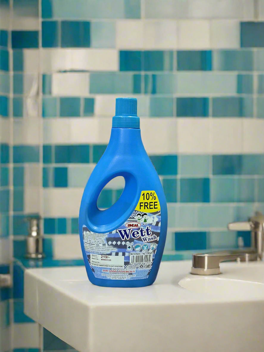Ideal Wett Wash Liquid Detergent 1L - Tough on Stains, Gentle on Fabrics