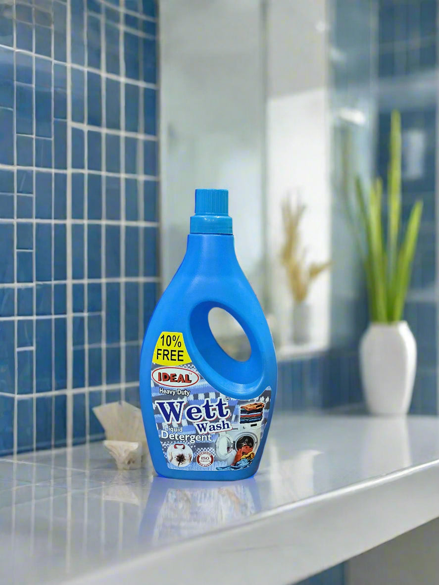 Ideal Wett Wash Liquid Detergent 1L - Tough on Stains, Gentle on Fabrics