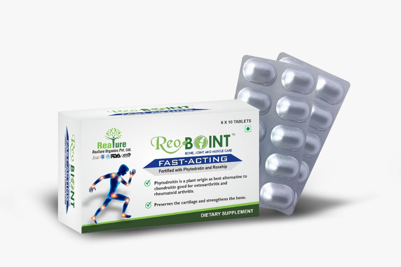 ReoBOINT Joint Health Supplement - Phytodroitin, Glucosamine & MSM for Bone Support