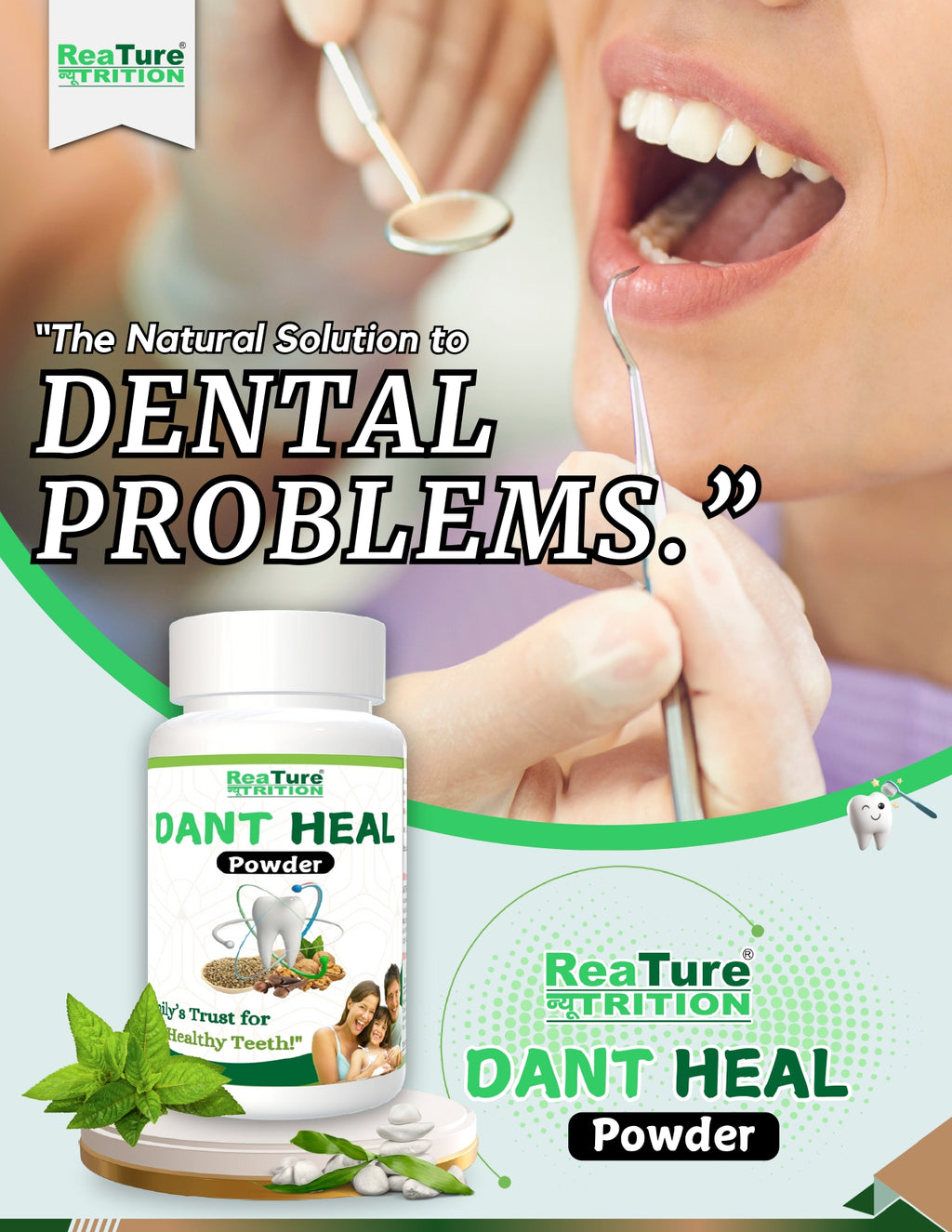 REATURE DENTAL HEAL POWDER - Natural Oral Care & Gum Health Support