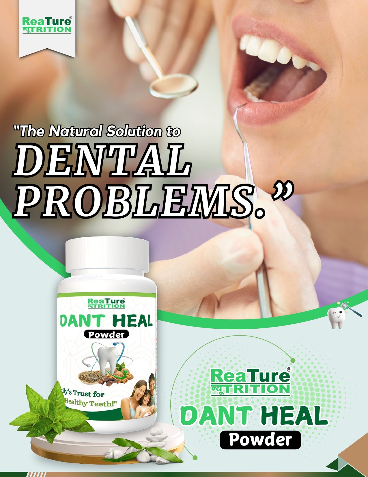 REATURE DENTAL HEAL POWDER - Natural Oral Care & Gum Health Support