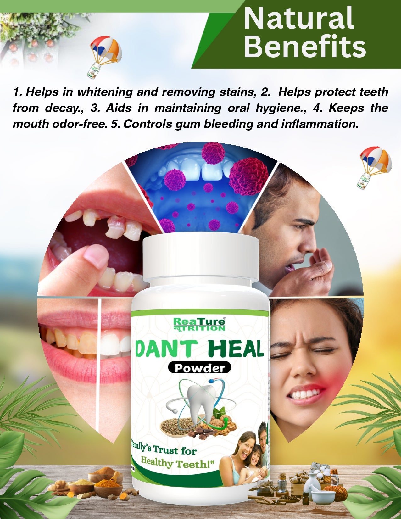 REATURE DENTAL HEAL POWDER - Natural Oral Care & Gum Health Support