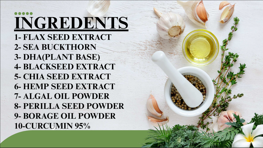 ReoMega 1100-DHA - Plant-Based Omega-3 Supplement with 10 Premium Ingredients
