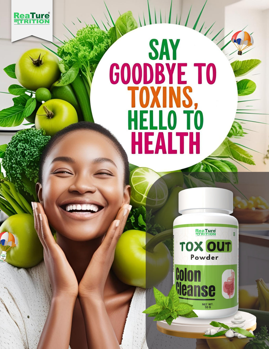 REATURE TOX OUT POWDER - Natural Detox & Body Cleanse Support
