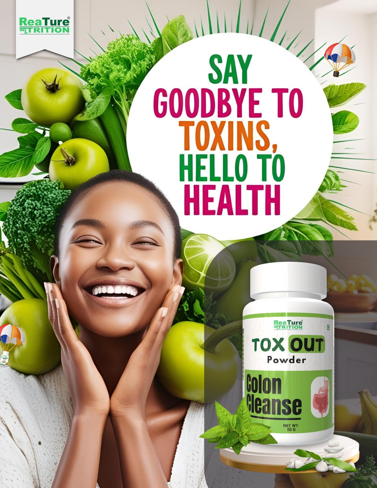 REATURE TOX OUT POWDER - Natural Detox & Body Cleanse Support